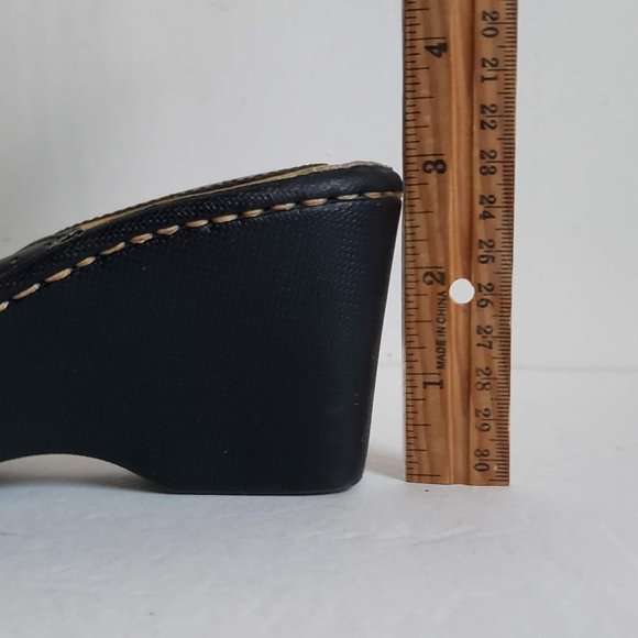 MONTEGO BAY CLUB 5.5 - 6 Wedge Sandals Adjustable Black - Picture 7 of 11